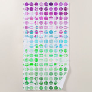 Groovy Eclectic Boho Abstract Toric Pride Flag Beach Towel