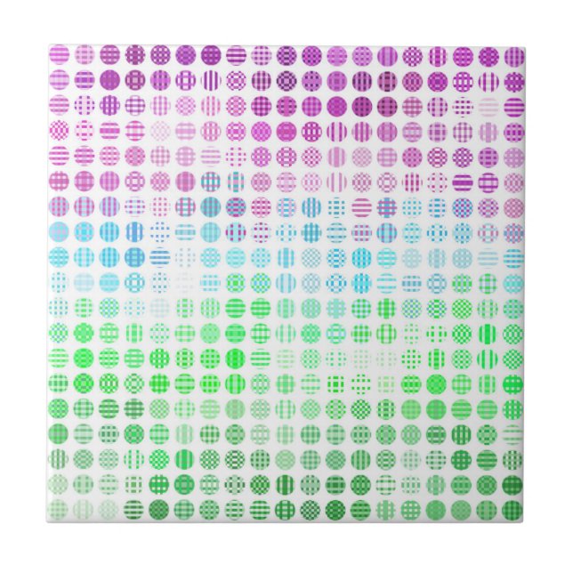 Groovy Eclectic Boho Abstract Toric Pride Flag Ceramic Tile (Front)