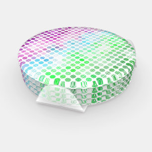 Groovy Eclectic Boho Abstract Toric Pride Flag Coaster Set