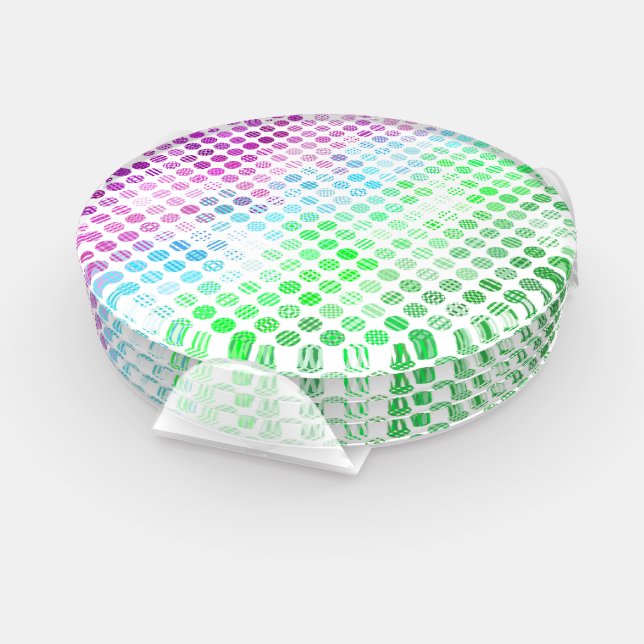 Groovy Eclectic Boho Abstract Toric Pride Flag Coaster Set (Set)