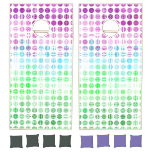 Groovy Eclectic Boho Abstract Toric Pride Flag Cornhole Set