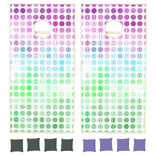 Groovy Eclectic Boho Abstract Toric Pride Flag Cornhole Set (Set)
