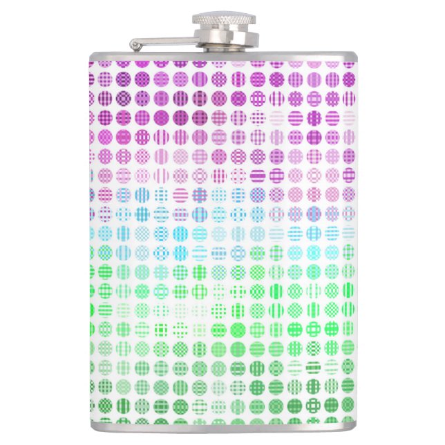 Groovy Eclectic Boho Abstract Toric Pride Flag Flask (Front)