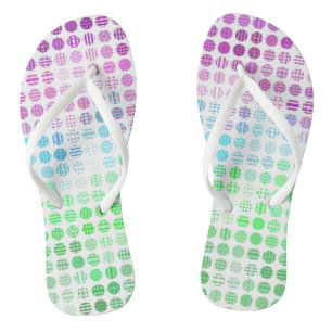 Groovy Eclectic Boho Abstract Toric Pride Flag Flip Flops