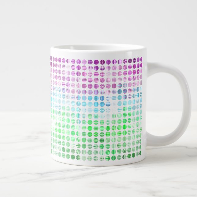 Groovy Eclectic Boho Abstract Toric Pride Flag Giant Coffee Mug (Right)