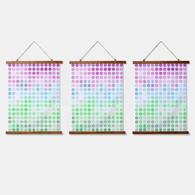 Groovy Eclectic Boho Abstract Toric Pride Flag Hanging Tapestry (Triple)