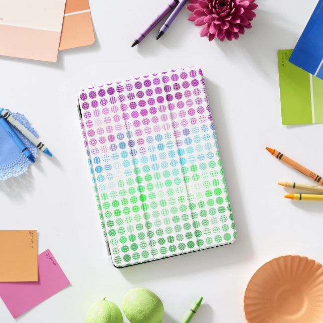 Groovy Eclectic Boho Abstract Toric Pride Flag iPad Pro Cover (Desk)