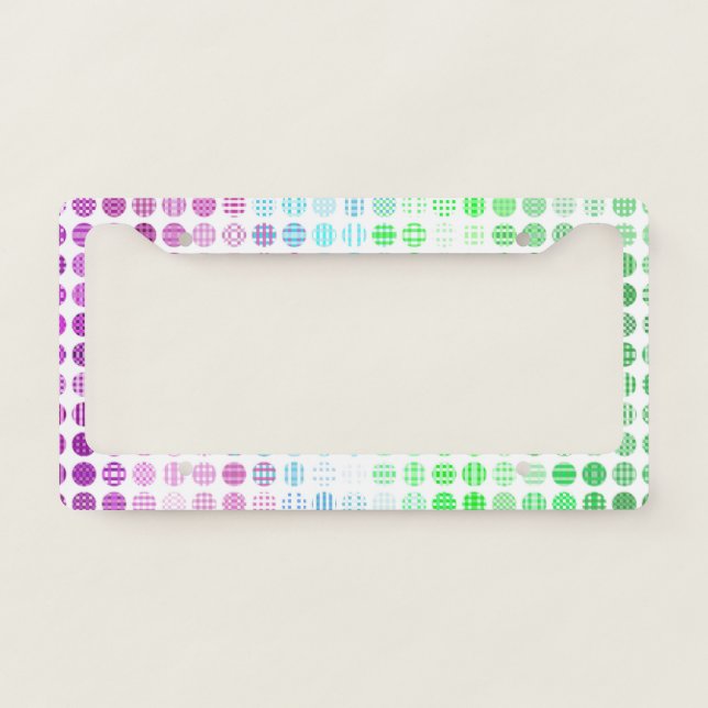 Groovy Eclectic Boho Abstract Toric Pride Flag License Plate Frame (Front)