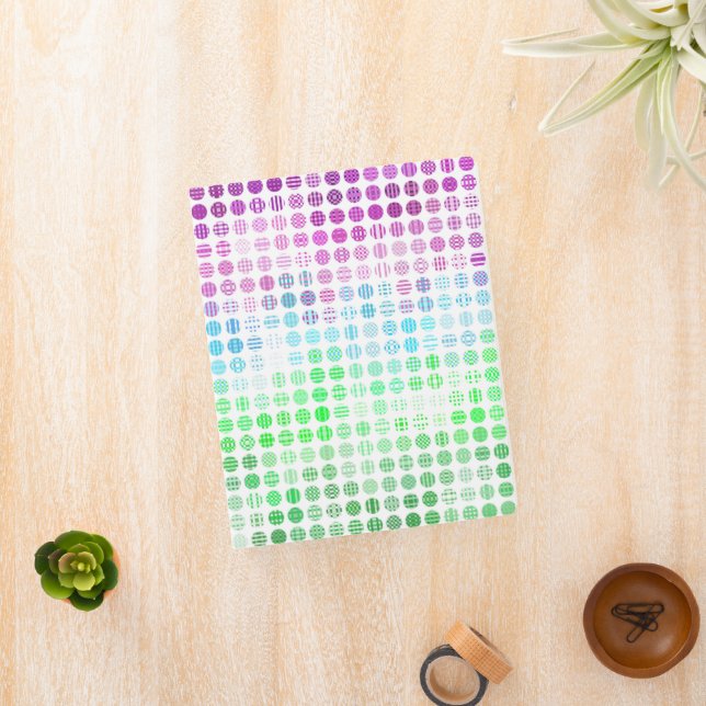 Groovy Eclectic Boho Abstract Toric Pride Flag Mini Binder (InSitu)