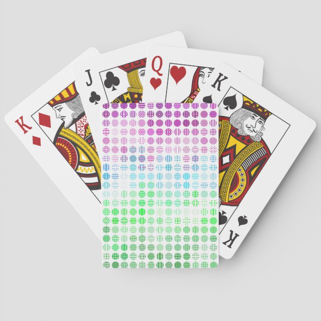 Groovy Eclectic Boho Abstract Toric Pride Flag Poker Cards (Back)
