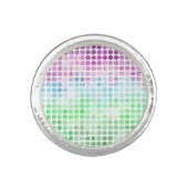 Groovy Eclectic Boho Abstract Toric Pride Flag Ring (Front)