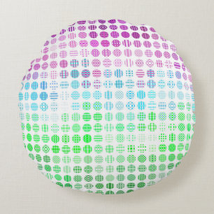 Groovy Eclectic Boho Abstract Toric Pride Flag Round Pillow