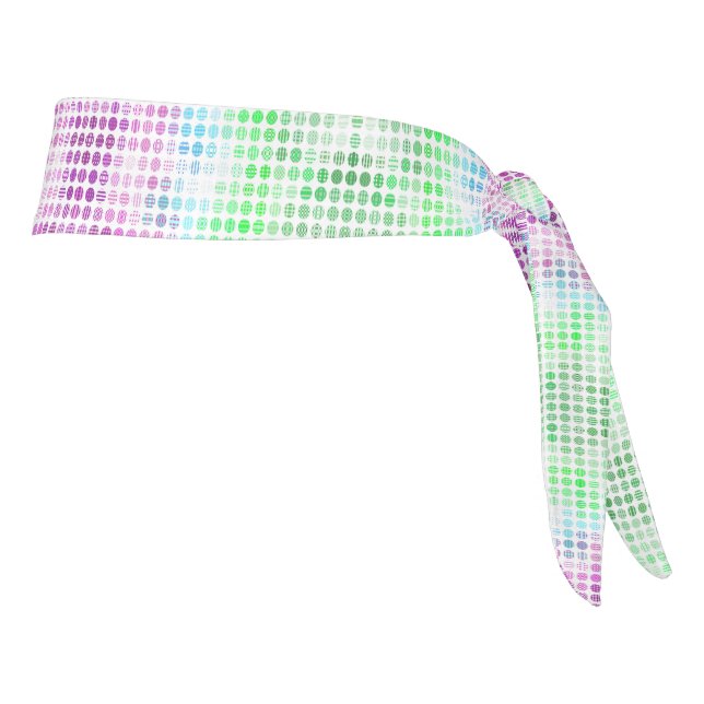 Groovy Eclectic Boho Abstract Toric Pride Flag Tie Headband (Rotate 90)