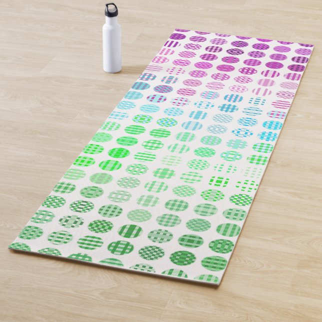 Groovy Eclectic Boho Abstract Toric Pride Flag Yoga Mat (In Situ)