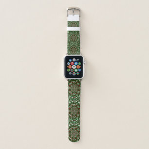 Groovy Eclectic Ornate Christmas Mandala Pattern Apple Watch Band