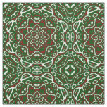 Groovy Eclectic Ornate Christmas Mandala Pattern Fabric