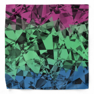 Groovy Eclectic Retro Trippy Polysexual Pride Flag Bandana