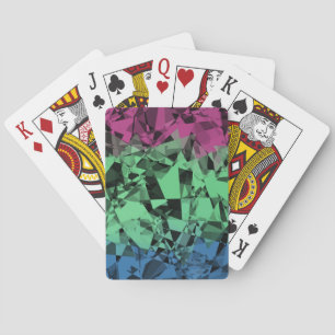 Groovy Eclectic Retro Trippy Polysexual Pride Flag Poker Cards