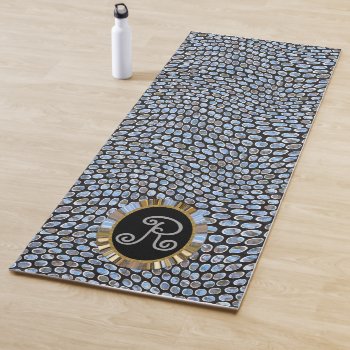 Groovy Elegance Monogram Special Yoga Mat by LiquidEyes at Zazzle