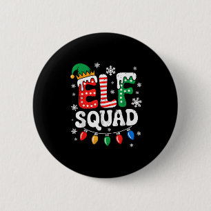 Groovy Elf Squad Elf Family Christmas Matching Paj Button