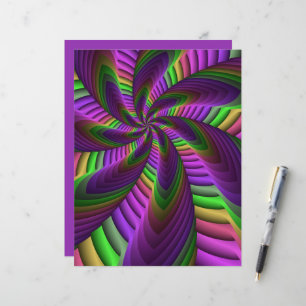 Groovy Energetic Colorful Neon Fractal Pattern