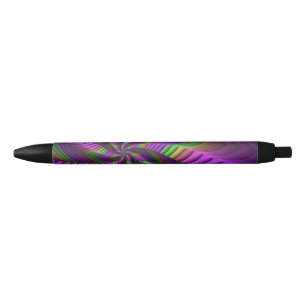 Groovy Energetic Colorful Neon Fractal Pattern Pen
