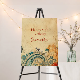 Groovy Ephemera Happy 50th Birthday Foam Board