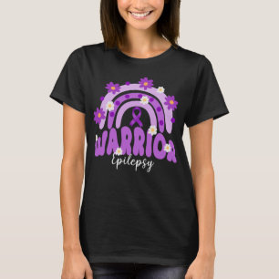 groovy epilepsy warrior rainbow flower   T-Shirt