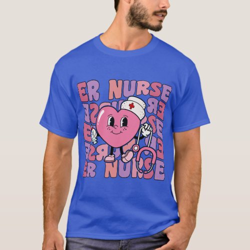 Groovy ER Nurse Funny Valentines Day Emergency Roo T_Shirt