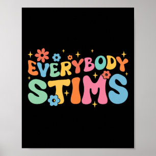 Groovy Everybody Stims Special Education Autism Aw Poster