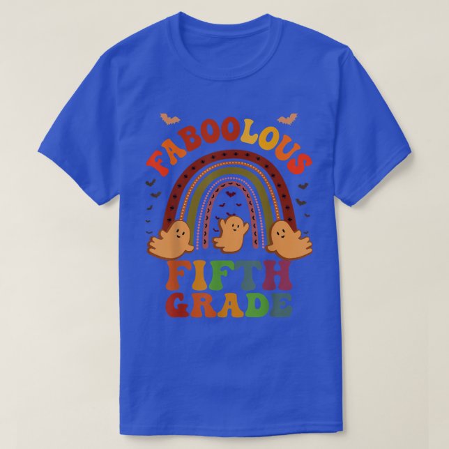Groovy FABOOLOUS 5TH GRADE TEACHER Costume This Is T-Shirt (Design Front)