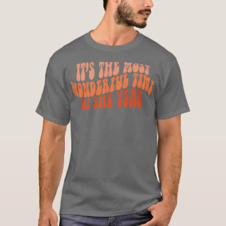 Groovy Fall Autumn Its The Most Wonder Time Of The T-Shirt
