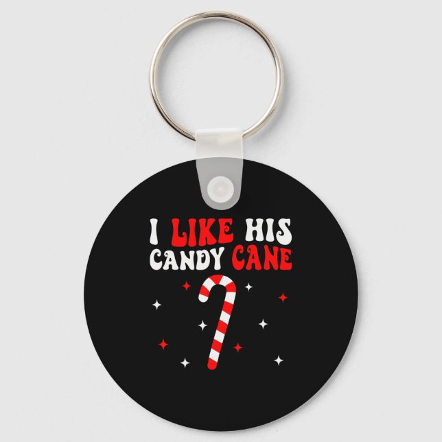 Groovy Family Christmas Couple Matching Funny Tee  Keychain (Front)