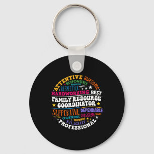 Groovy Family Resource Coordinator Appreciation Keychain