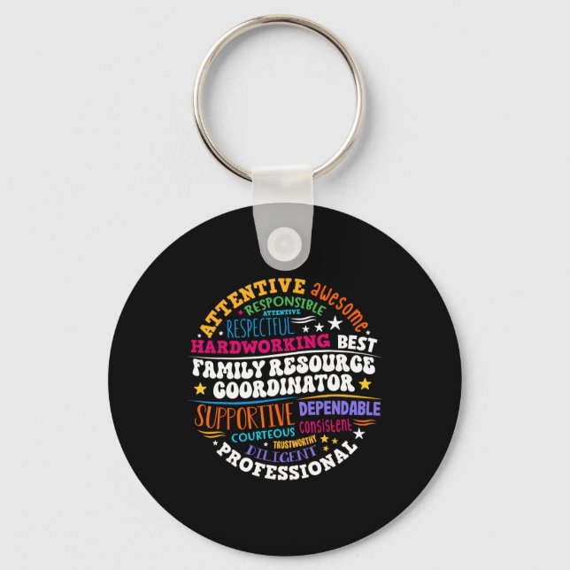 Groovy Family Resource Coordinator Appreciation  Keychain (Front)