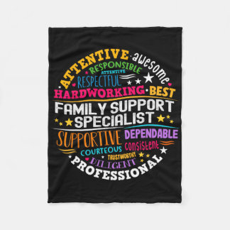 Groovy Family Support Specialist Appreciation Week Fleece Blanket