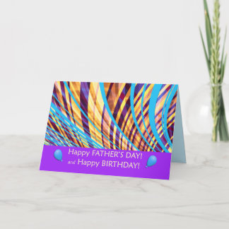 Groovy Father's Day Birthday Stripes Card