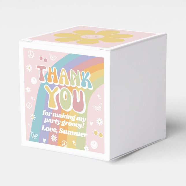 Groovy Favor Box | Groovy Birthday Favor (Front Side)
