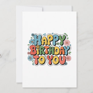 Groovy Floral Birthday Announcement