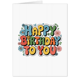 Groovy Floral Birthday Card