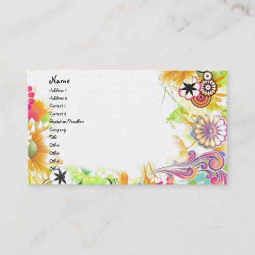 Groovy Floral Business Card Templates