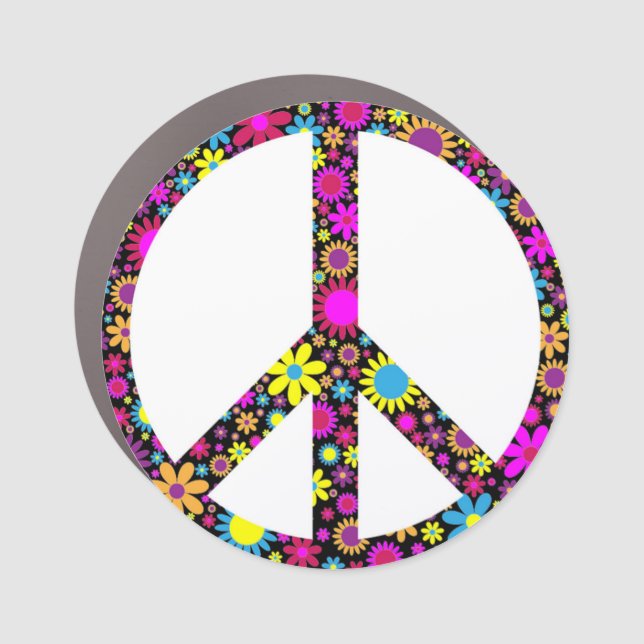 GROOVY FLORAL PEACE SIGN (Front)
