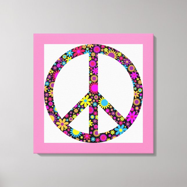 GROOVY FLORAL PEACE SIGN (Front)