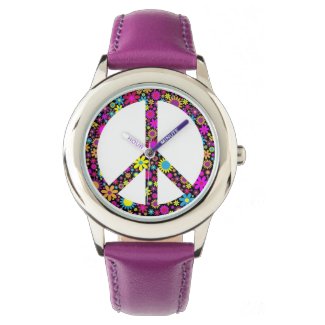 GROOVY FLORAL PEACE SIGN