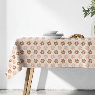 Groovy Floral Tablecloth 70s Sage & Copper Vibes