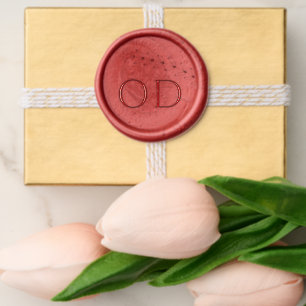 Groovy Floral Vintage Retro Wedding Wax Seal Sticker