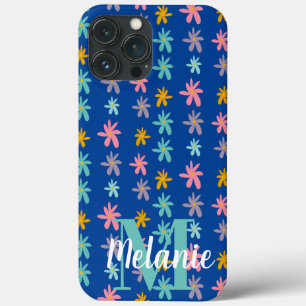 Groovy Flower Blue Pattern Name   iPhone 13 Pro Max Case
