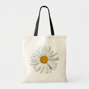 Groovy Flower Child White Daisy Hippie Blossom Tote Bag