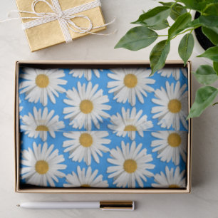 Groovy Flower Child White Daisy Hippie Blossoms Tissue Paper