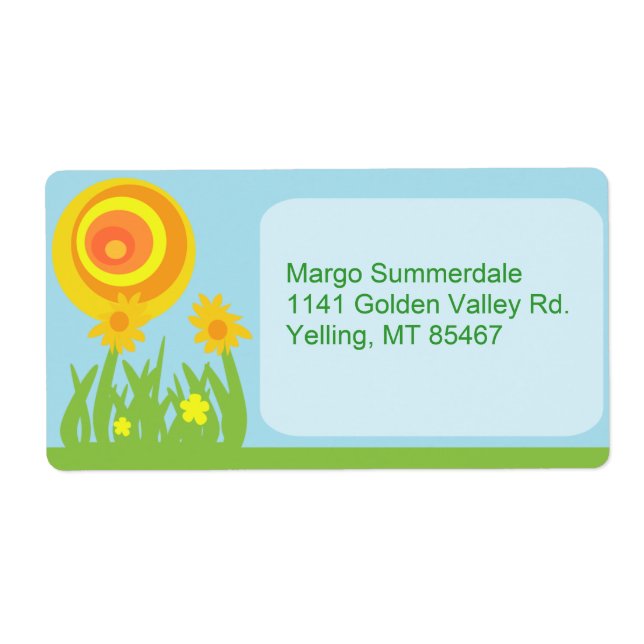 Groovy Flower Label (Front)